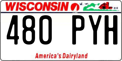 WI license plate 480PYH