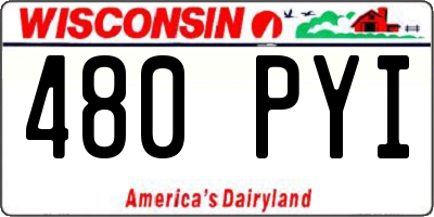 WI license plate 480PYI