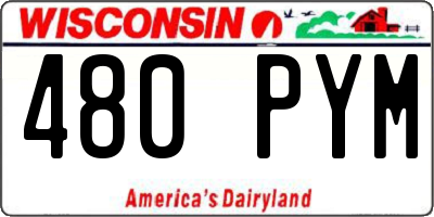 WI license plate 480PYM