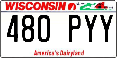 WI license plate 480PYY