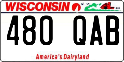 WI license plate 480QAB