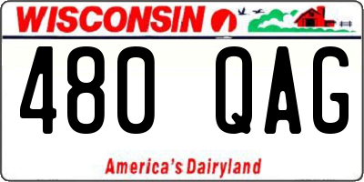 WI license plate 480QAG