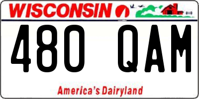 WI license plate 480QAM