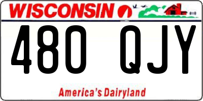 WI license plate 480QJY