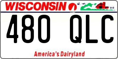 WI license plate 480QLC