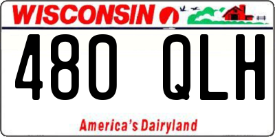 WI license plate 480QLH