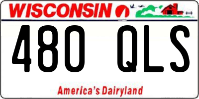 WI license plate 480QLS