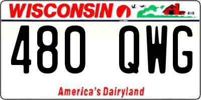 WI license plate 480QWG