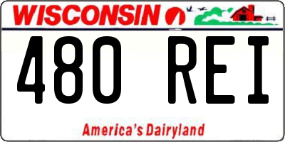 WI license plate 480REI
