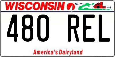 WI license plate 480REL