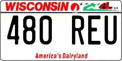 WI license plate 480REU