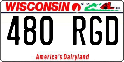 WI license plate 480RGD
