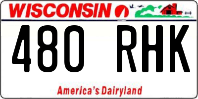WI license plate 480RHK