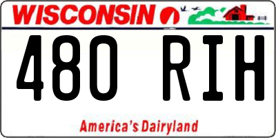 WI license plate 480RIH