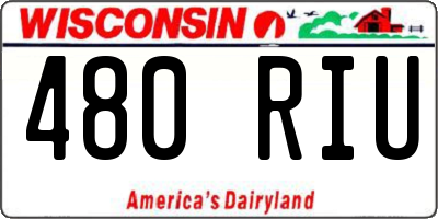 WI license plate 480RIU