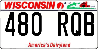 WI license plate 480RQB