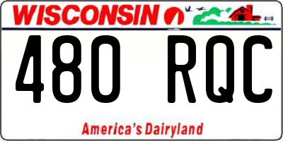 WI license plate 480RQC