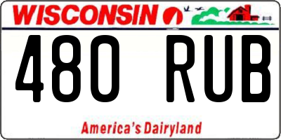 WI license plate 480RUB