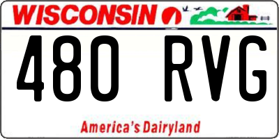 WI license plate 480RVG