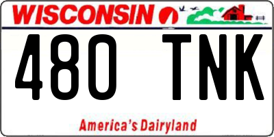 WI license plate 480TNK