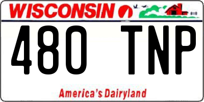 WI license plate 480TNP