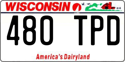 WI license plate 480TPD