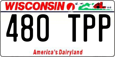 WI license plate 480TPP