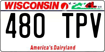WI license plate 480TPV