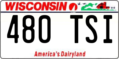 WI license plate 480TSI