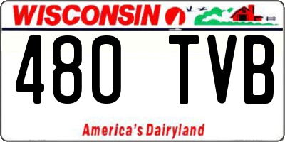 WI license plate 480TVB
