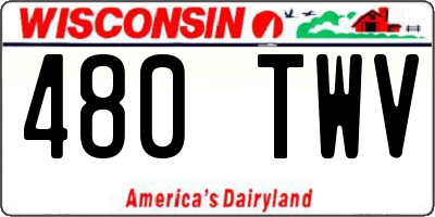 WI license plate 480TWV