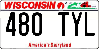 WI license plate 480TYL