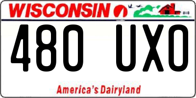 WI license plate 480UXO