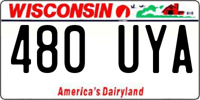 WI license plate 480UYA