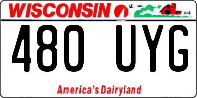 WI license plate 480UYG