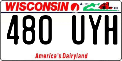 WI license plate 480UYH