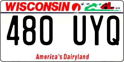WI license plate 480UYQ