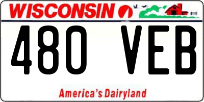 WI license plate 480VEB