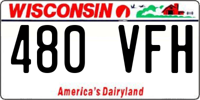 WI license plate 480VFH