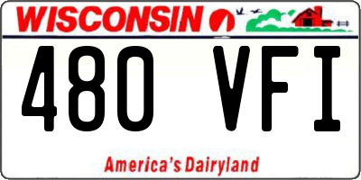 WI license plate 480VFI