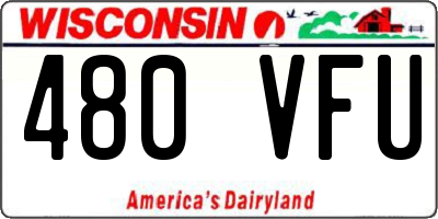 WI license plate 480VFU