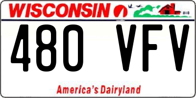 WI license plate 480VFV