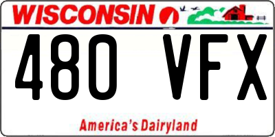 WI license plate 480VFX