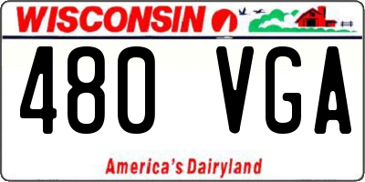 WI license plate 480VGA