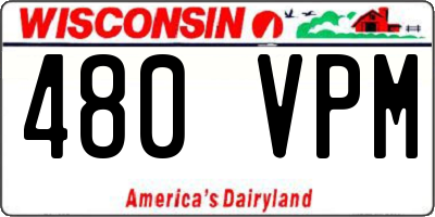 WI license plate 480VPM