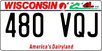 WI license plate 480VQJ