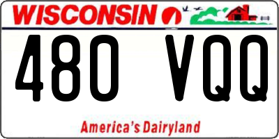 WI license plate 480VQQ