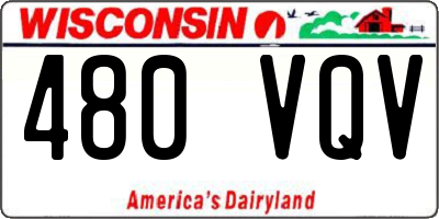 WI license plate 480VQV