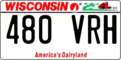 WI license plate 480VRH