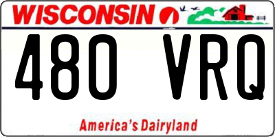 WI license plate 480VRQ